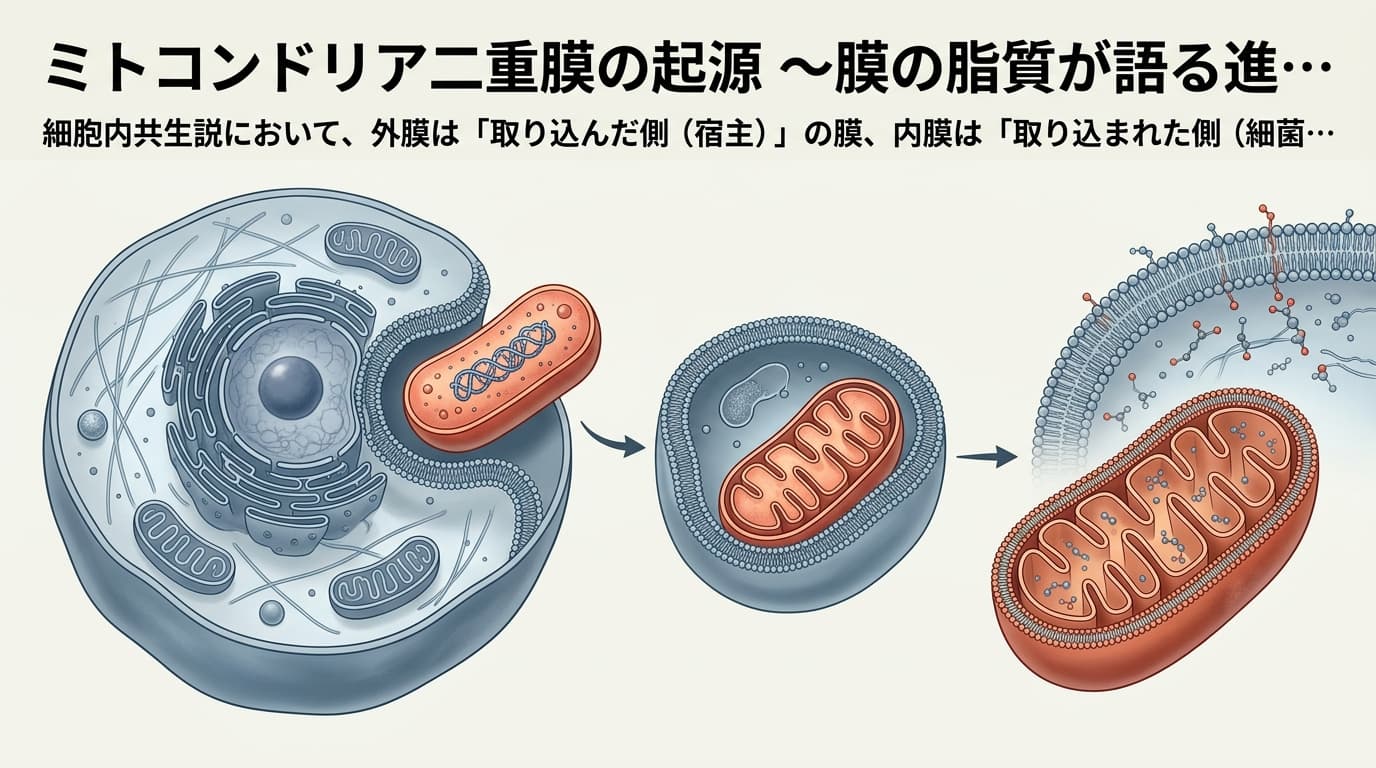 ミトコンドリア二重膜の起源
〜膜の脂質が語る進化の歴史〜