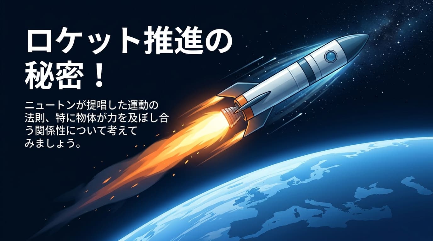 ロケット推進の秘密！
宇宙を駆ける力