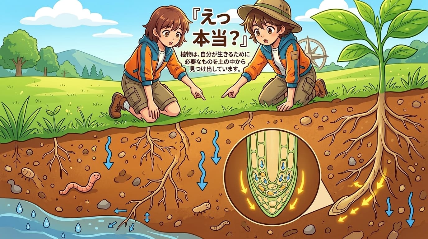 『えっ本当？』根っこって、なぜ下に伸びるの？