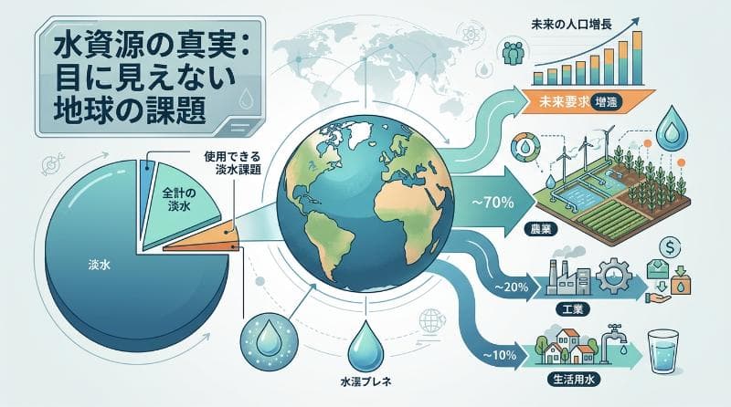 水資源の真実： 目に見えない 地球の課題