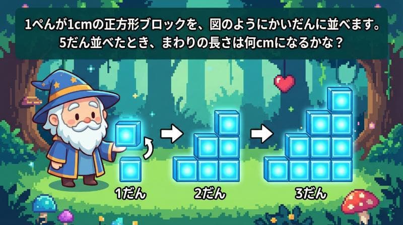 まわりの長さは何cmになるかな？