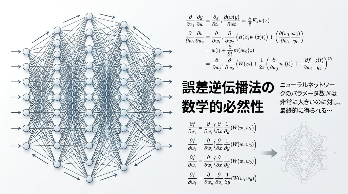 誤差逆伝播法の数学的必然性